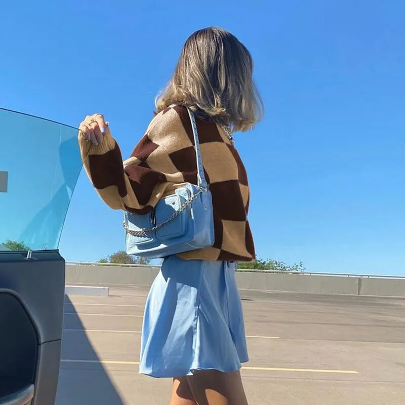 CHECK SWEATER