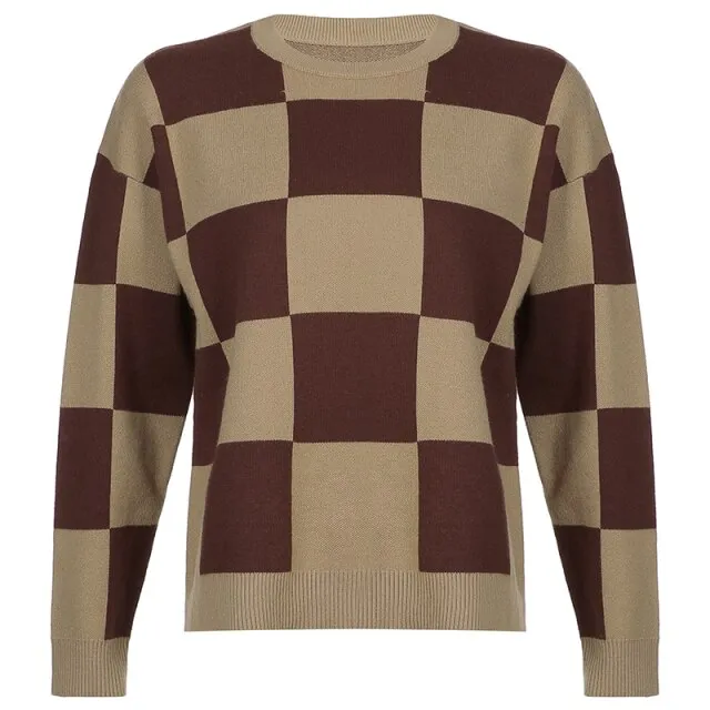 CHECK SWEATER