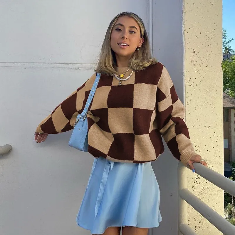 CHECK SWEATER