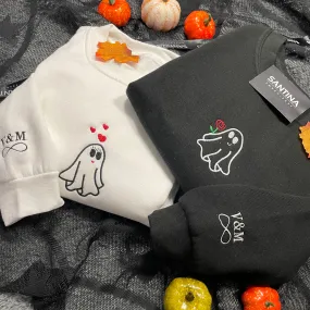 cute sheet ghost lovers Halloween sweatshirt / hoodie