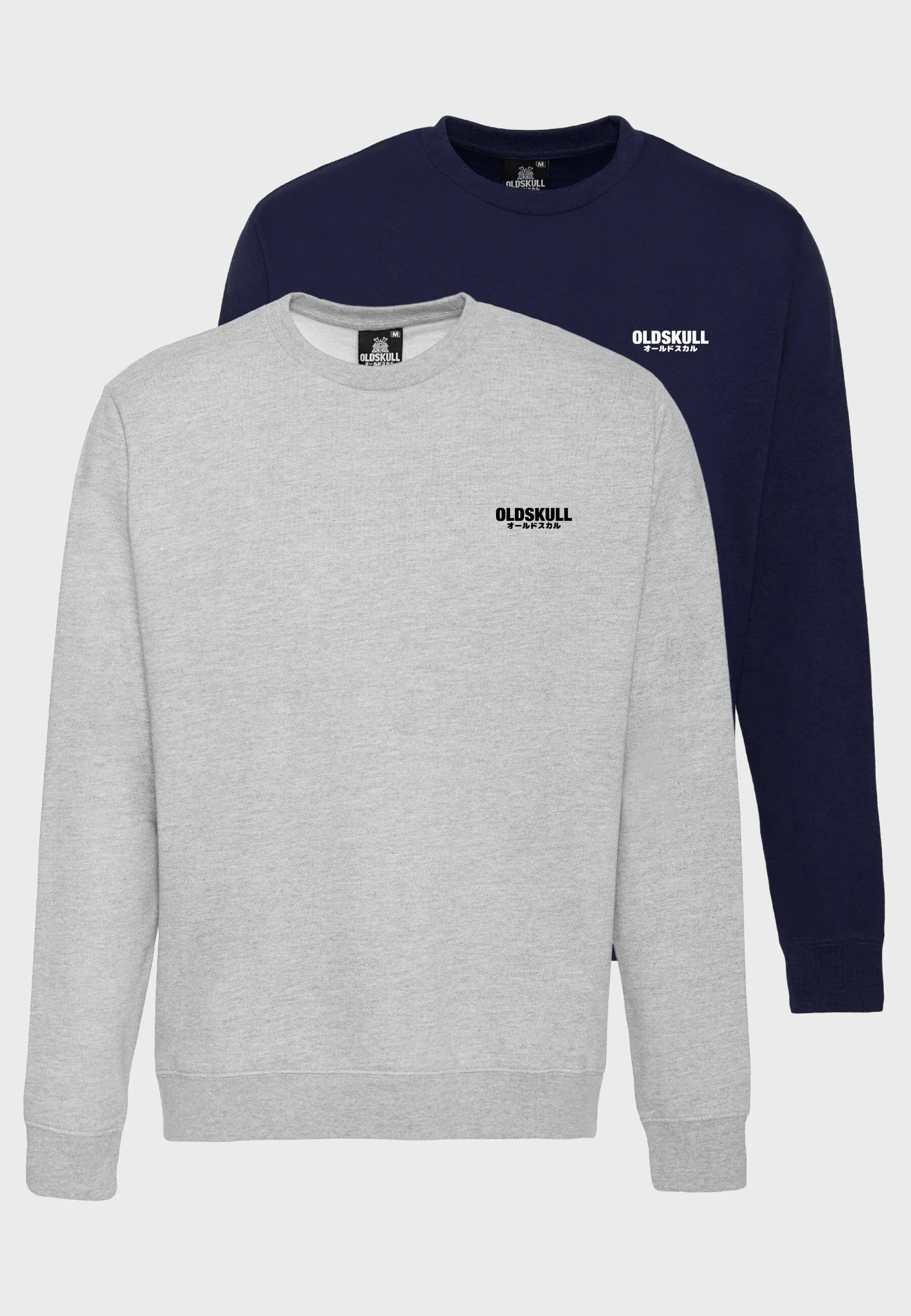 Doublepack Oldskull Basic Logo Sweatshirt Heather Grey / Navy Blue