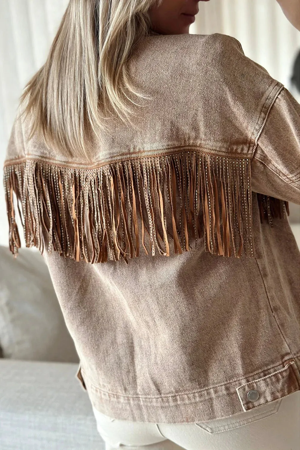Fringed Denim Jacket for Boho Fall Style