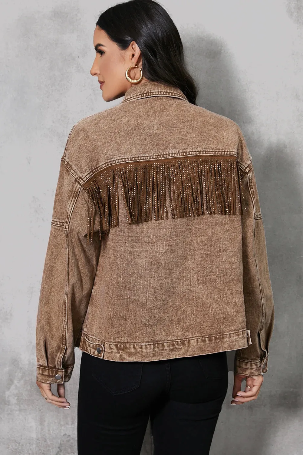 Fringed Denim Jacket for Boho Fall Style