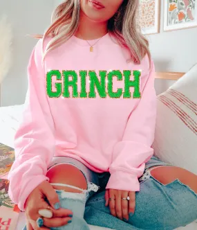 GRINCH Sweatshirt - Light Pink*