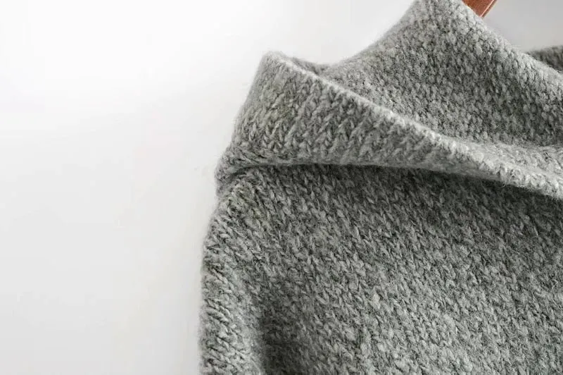 LOOSE KNIT HOODIE