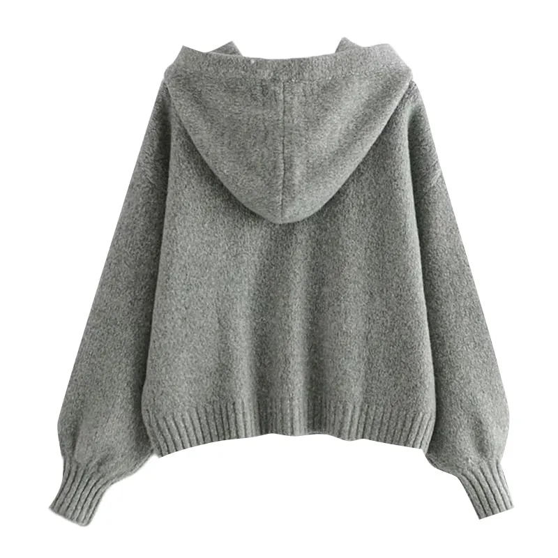 LOOSE KNIT HOODIE