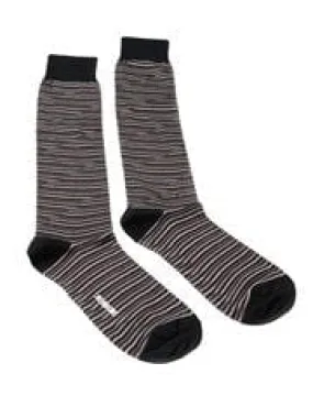 Missoni GM00CMU4657 0001 Black/Orange Knee Length Socks