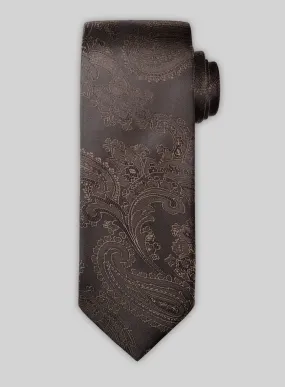 Paisley Brown Satin Tie