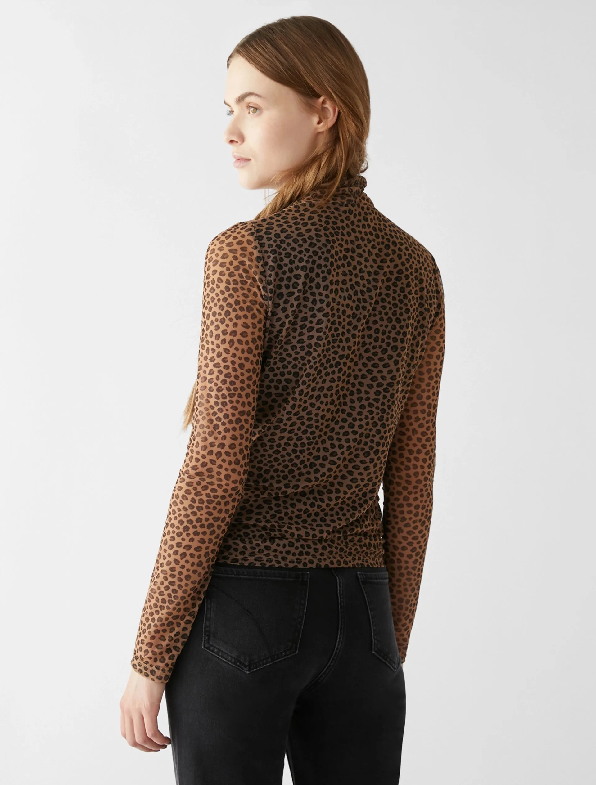 PENNYBLACK Trave Animal Print Turtle Neck
