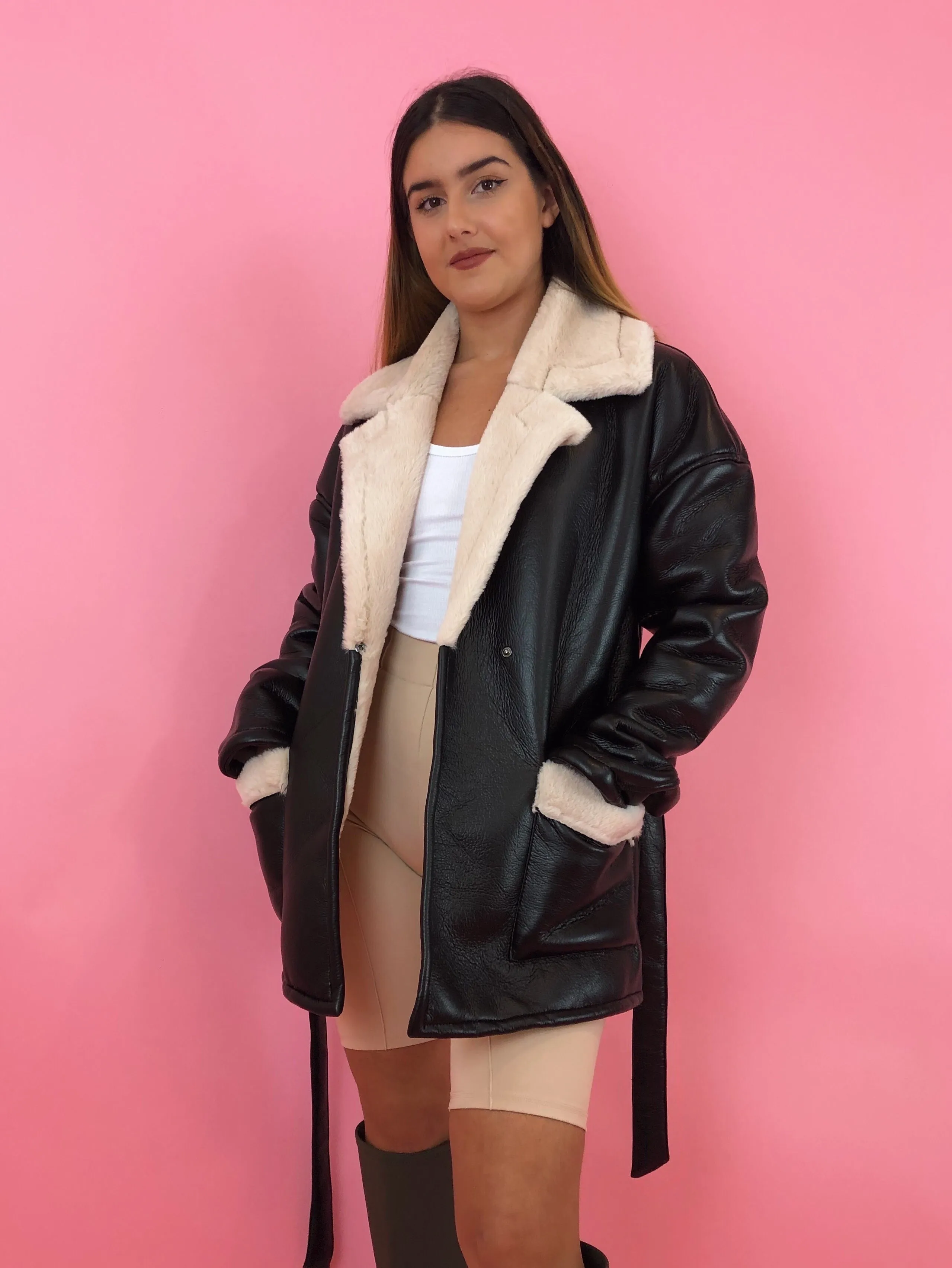 PREMIUM BLACK LEATHER AVIATOR JACKET