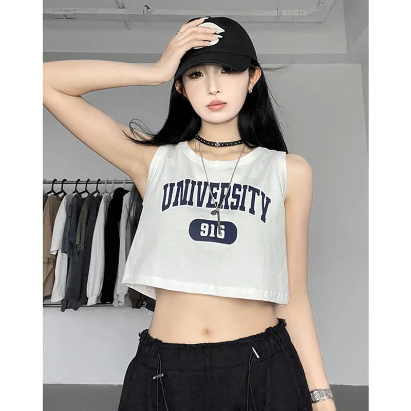 Summer Korean Style Black Short Vest