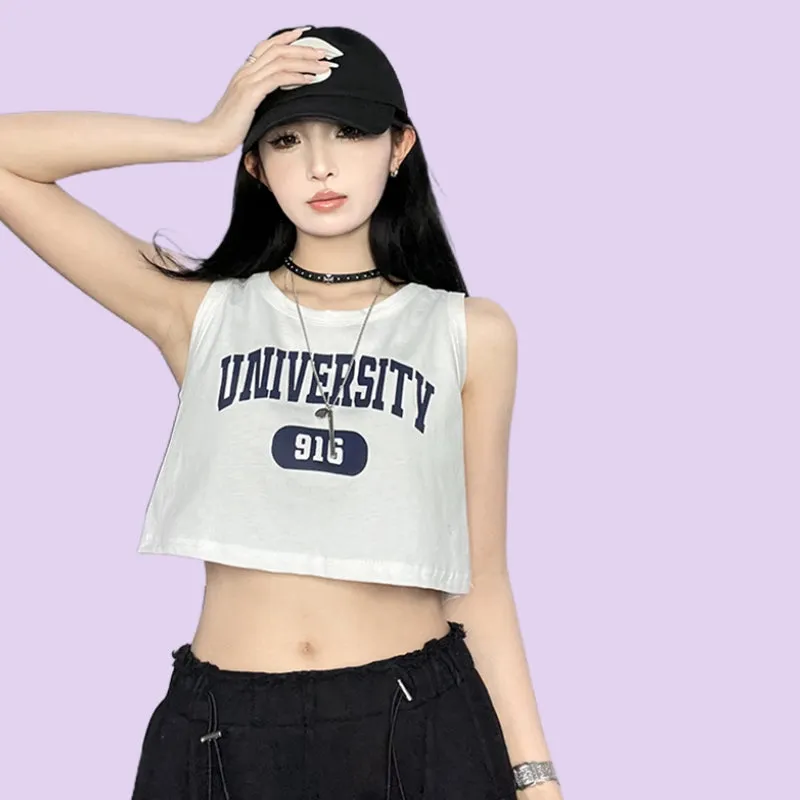 Summer Korean Style Black Short Vest