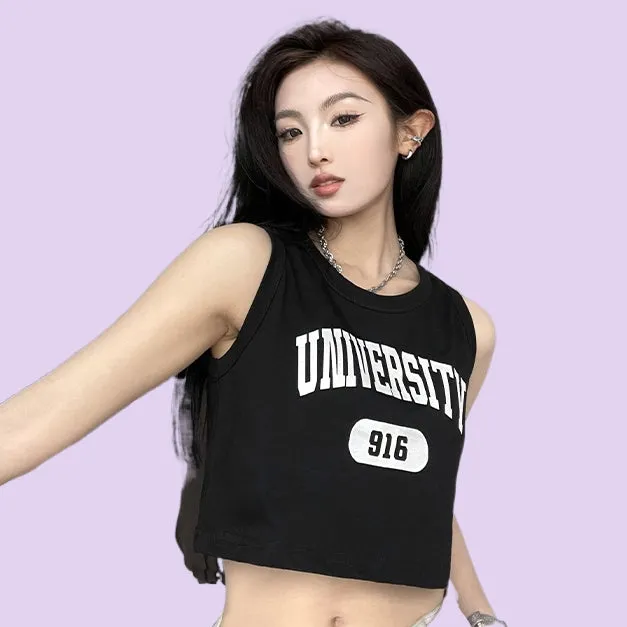 Summer Korean Style Black Short Vest
