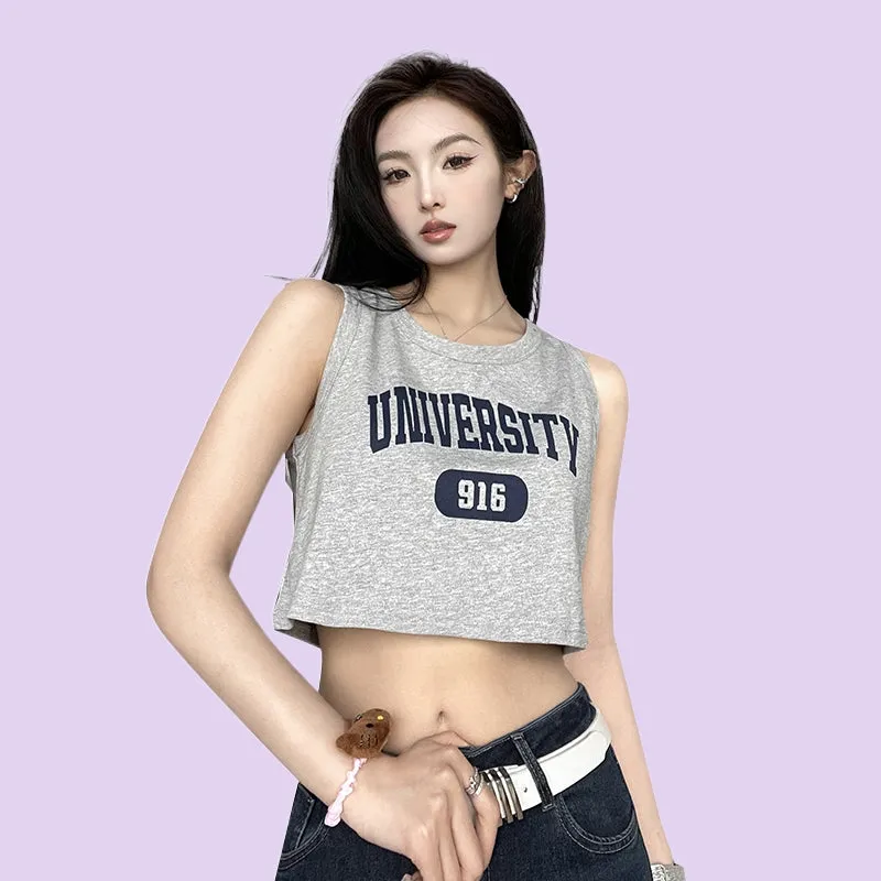 Summer Korean Style Black Short Vest