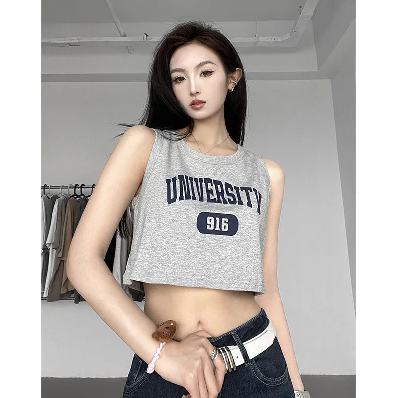 Summer Korean Style Black Short Vest